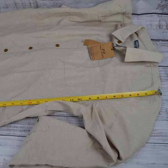 Paul Jones Cotton Linen Blend Long Sleeve Button Down Shirt Mens XXL 2XL NWT - Picture 10 of 12